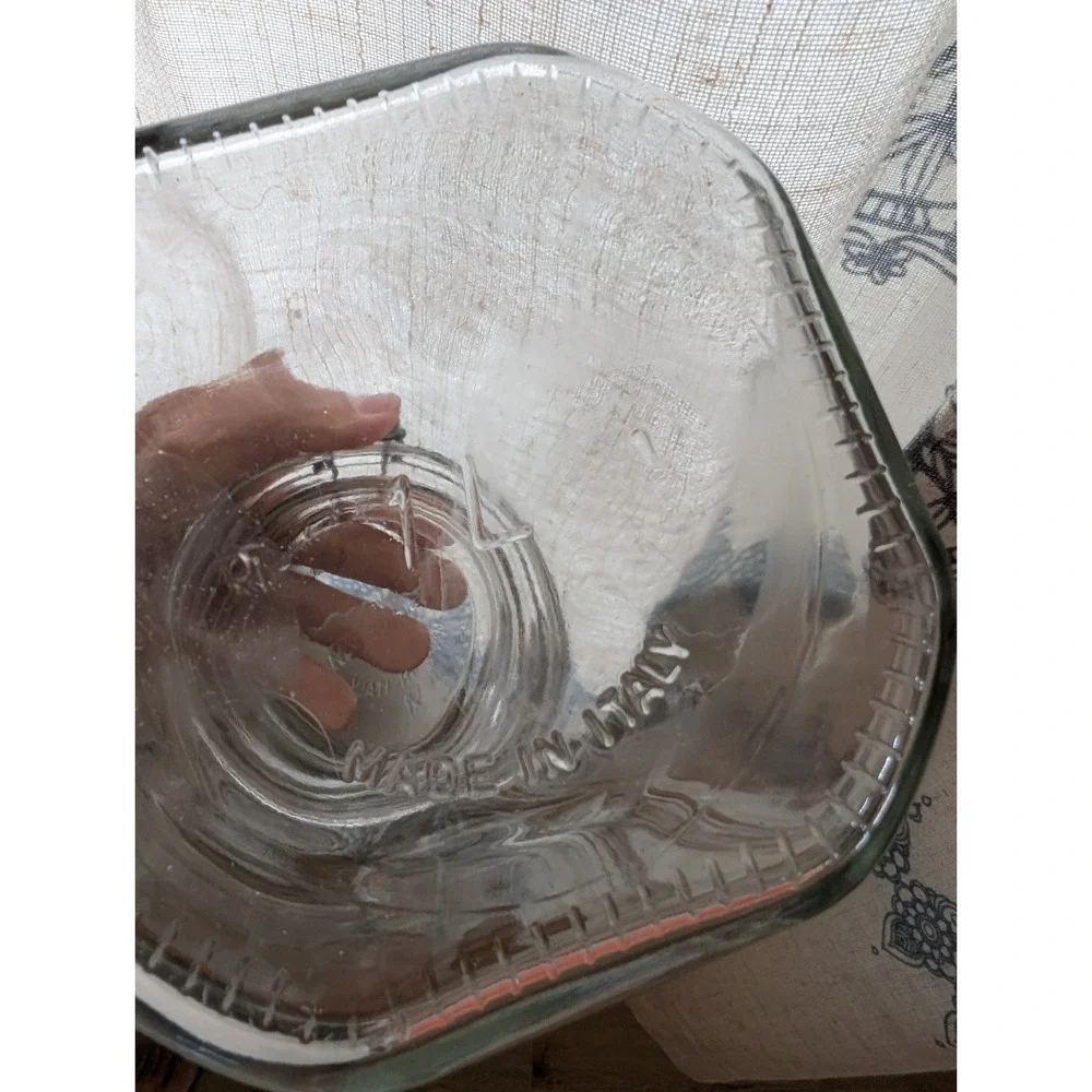 Fido Italian Glass Clamp Lid Canister 1 Liter Hermetic Storage Jar